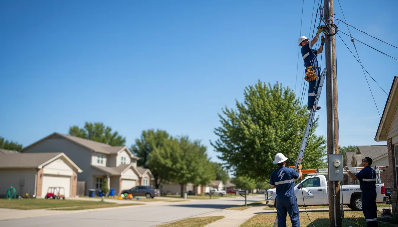 Residential electrician providing installation services in Groesbeck, TX